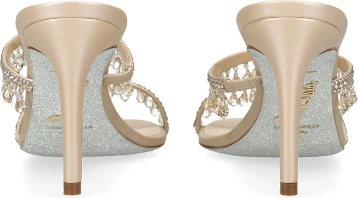 René Caovilla Leather Chandelier Mules 80 - Image 2