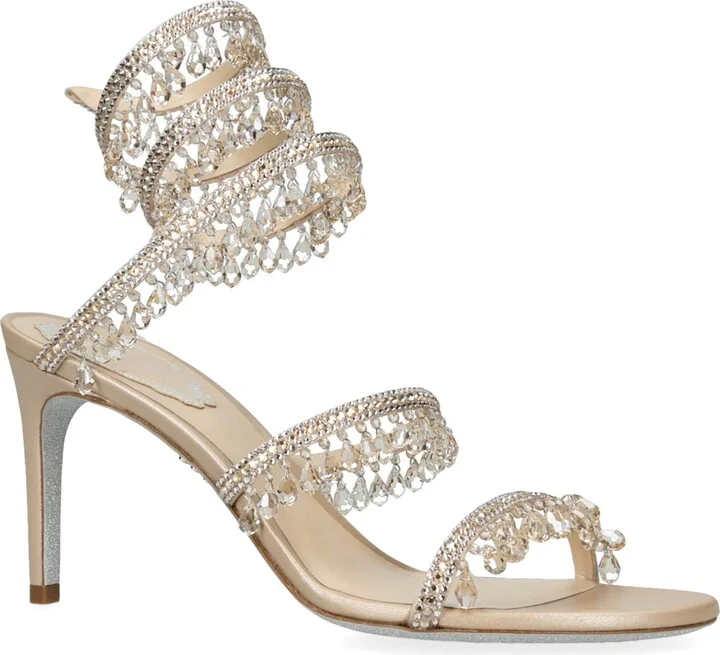 René Caovilla Leather Chandelier Sandals 80 - Image 3