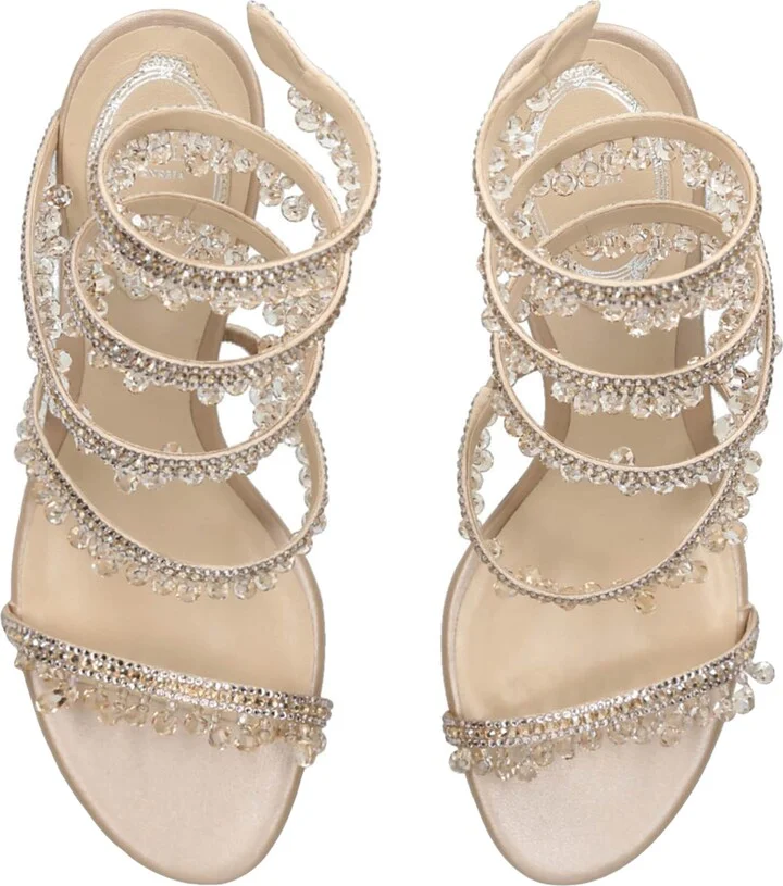 René Caovilla Leather Chandelier Sandals 80 - Image 4