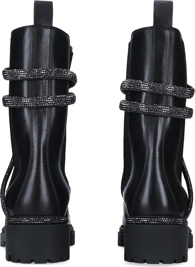 René Caovilla Leather Cleo Biker Boots 25 - Image 2