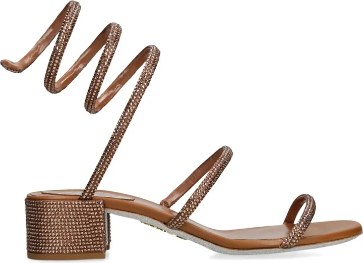 René Caovilla Leather Cleo Sandals 40