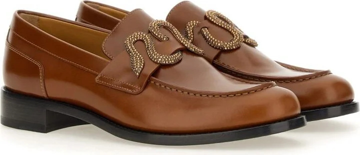 René Caovilla Leather Loafer - Image 2