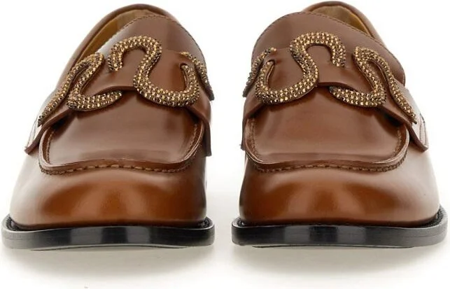 René Caovilla Leather Loafer - Image 4