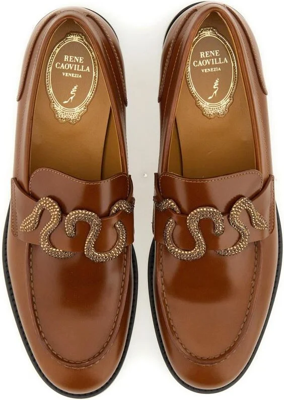 René Caovilla Leather Loafer - Image 6