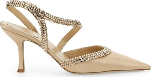 René Caovilla Lisa Embellished Slingback Pumps