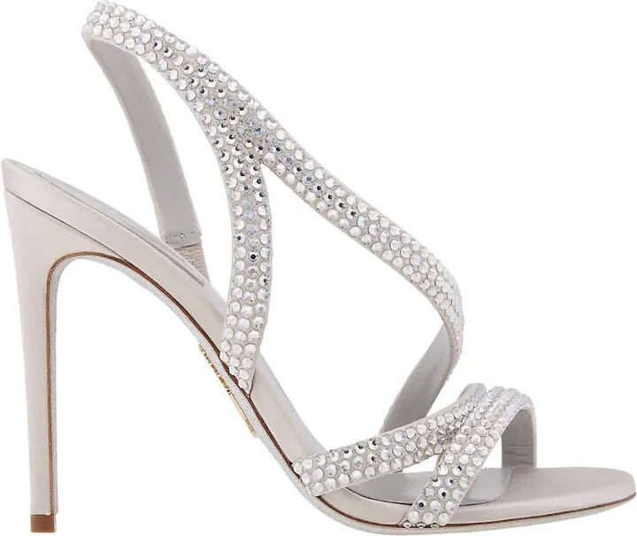 Rene Caovilla Lisa Silver Sandals
