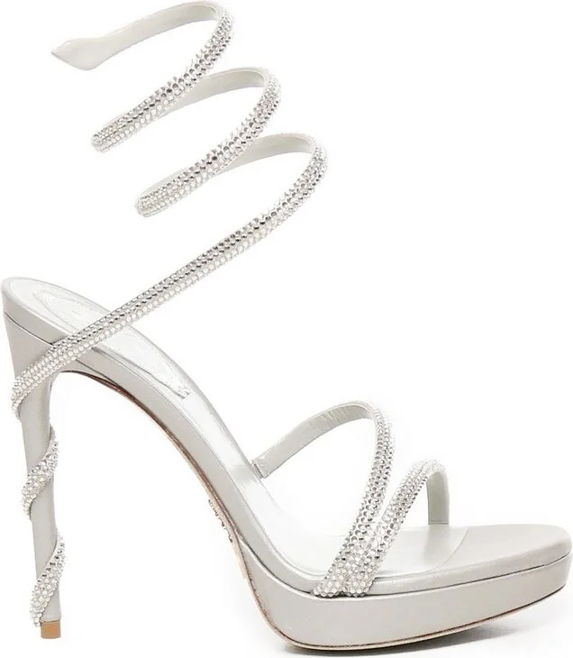 René Caovilla Margot Embellished Platform Sandals