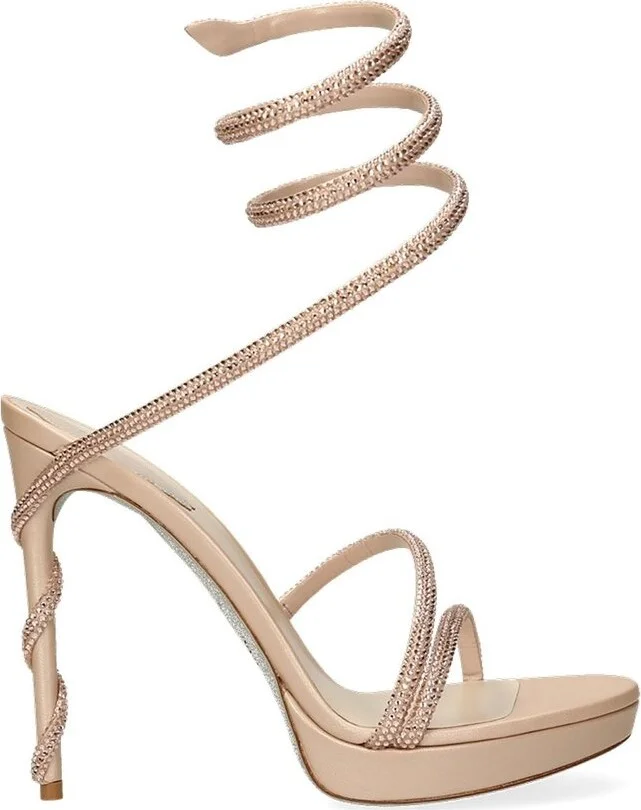 René Caovilla Margot Embellished Platform Sandals