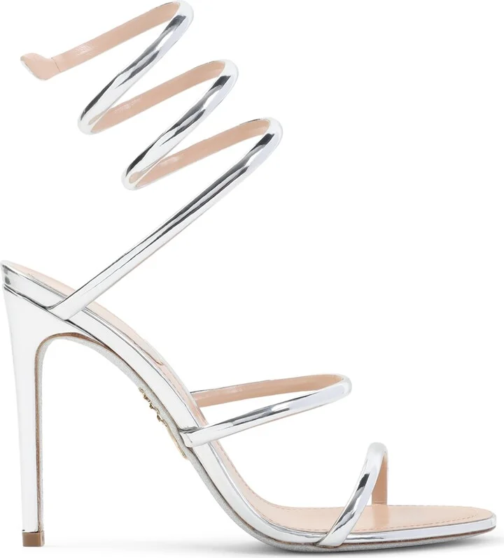 René Caovilla Mirror Snake Sandals - Image 2
