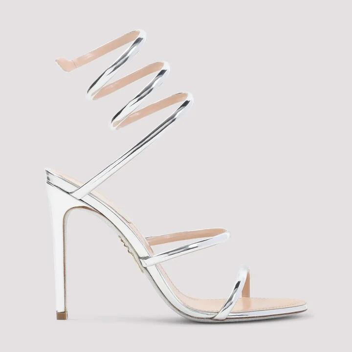 René Caovilla Mirror Snake Sandals - Image 3