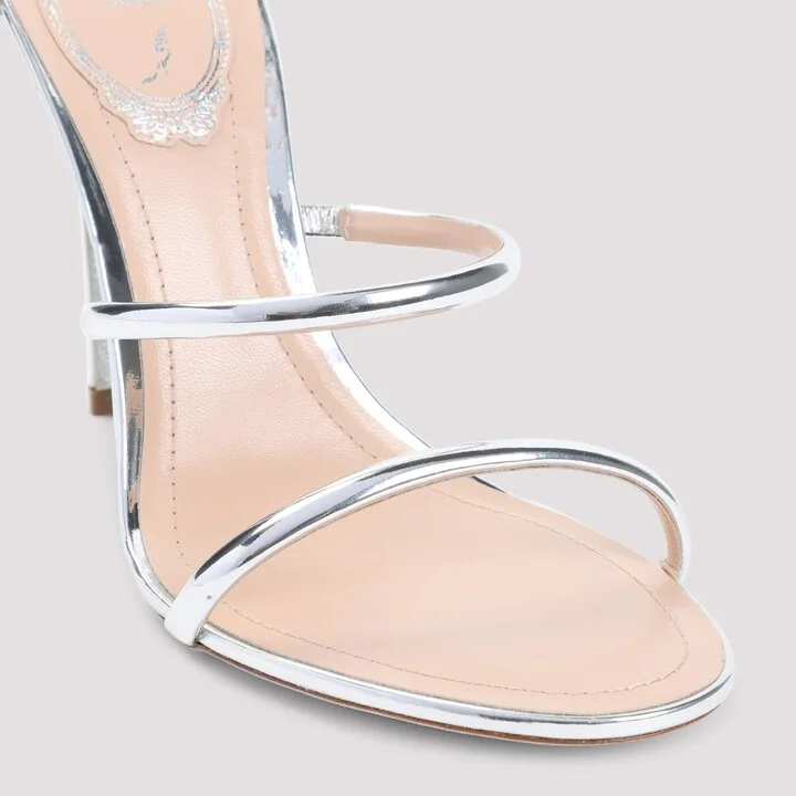 René Caovilla Mirror Snake Sandals - Image 5
