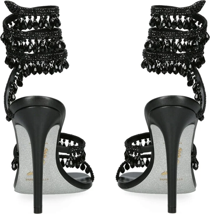 René Caovilla Satin Chandelier Sandals 105 - Image 2