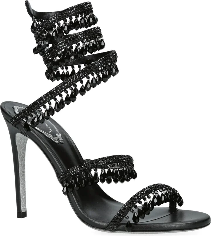 René Caovilla Satin Chandelier Sandals 105 - Image 3