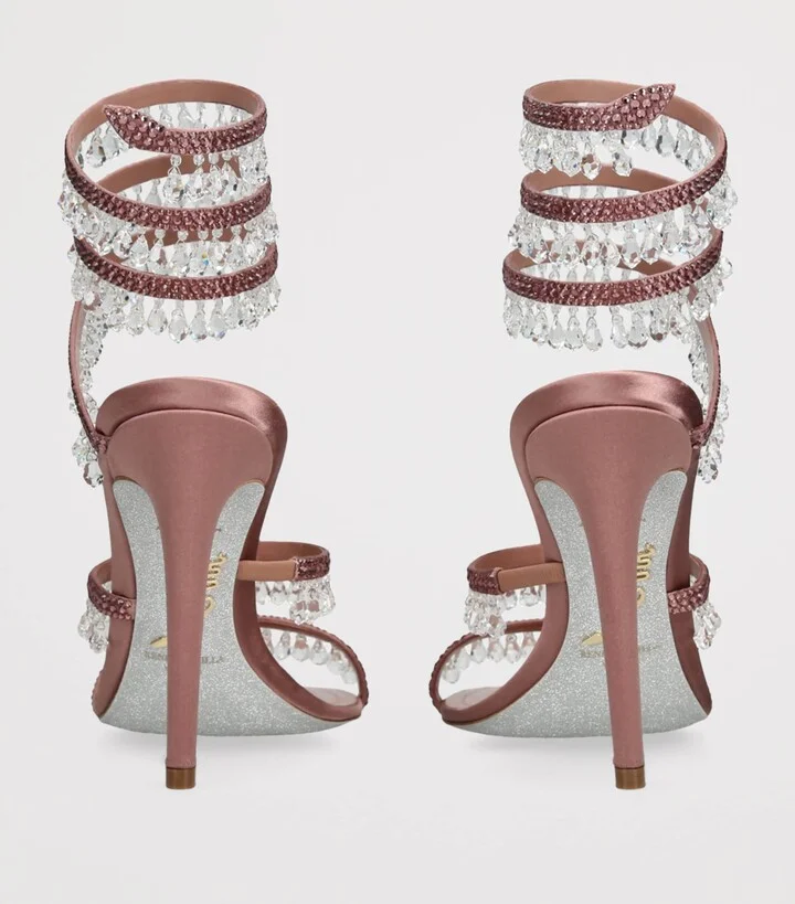 René Caovilla Satin Chandelier Sandals 105 - Image 2