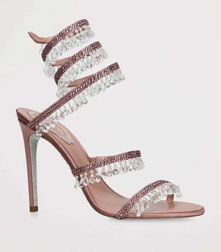 René Caovilla Satin Chandelier Sandals 105 - Image 3