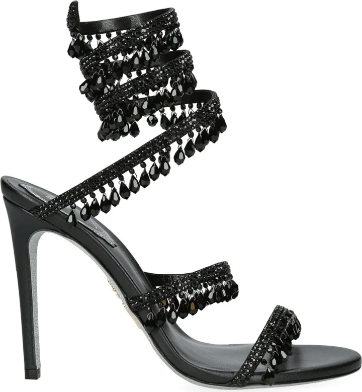 René Caovilla Satin Chandelier Sandals 105