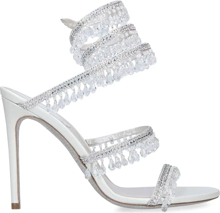 René Caovilla Satin Chandelier Sandals 105