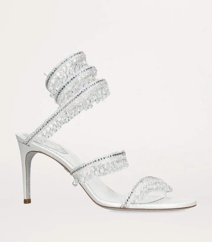 René Caovilla Satin Chandelier Sandals 80 - Image 3