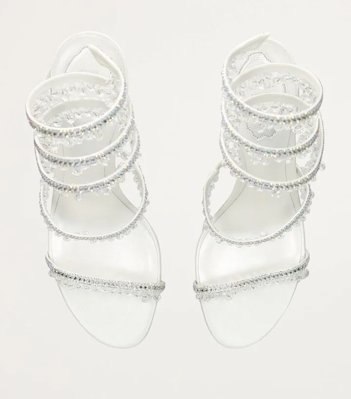 René Caovilla Satin Chandelier Sandals 80 - Image 4