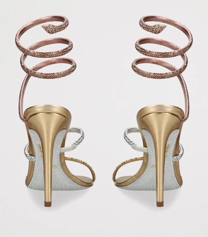 René Caovilla Satin Embellished Cleo Sandals 105 - Image 2