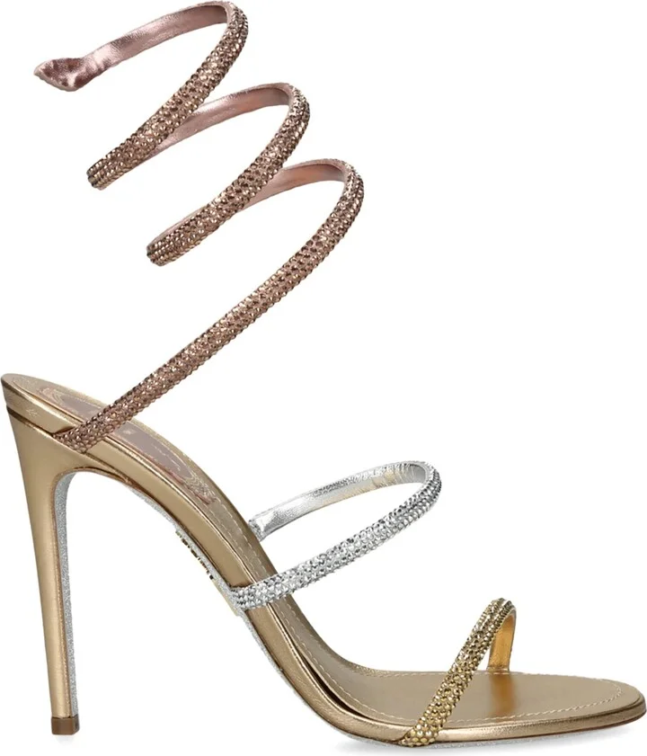 René Caovilla Satin Embellished Cleo Sandals 105