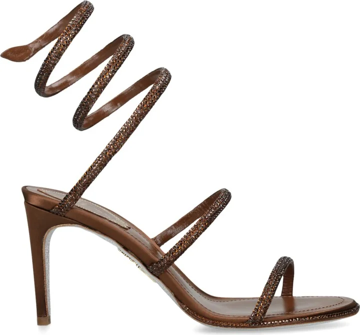 René Caovilla Satin Embellished Cleo Sandals 80