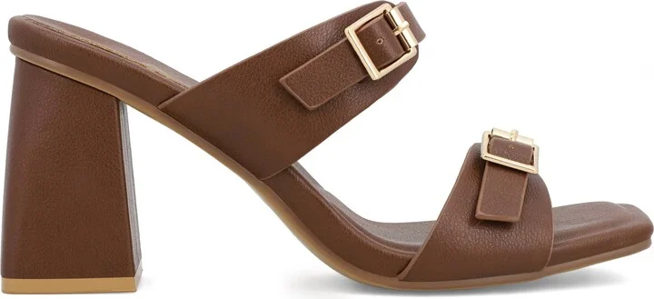 Rene Double Buckle Block Heel Sandal - Image 8