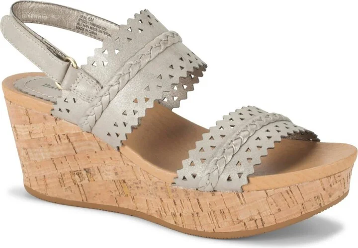 Rene Womens Faux Leather Cork Platform Sandals