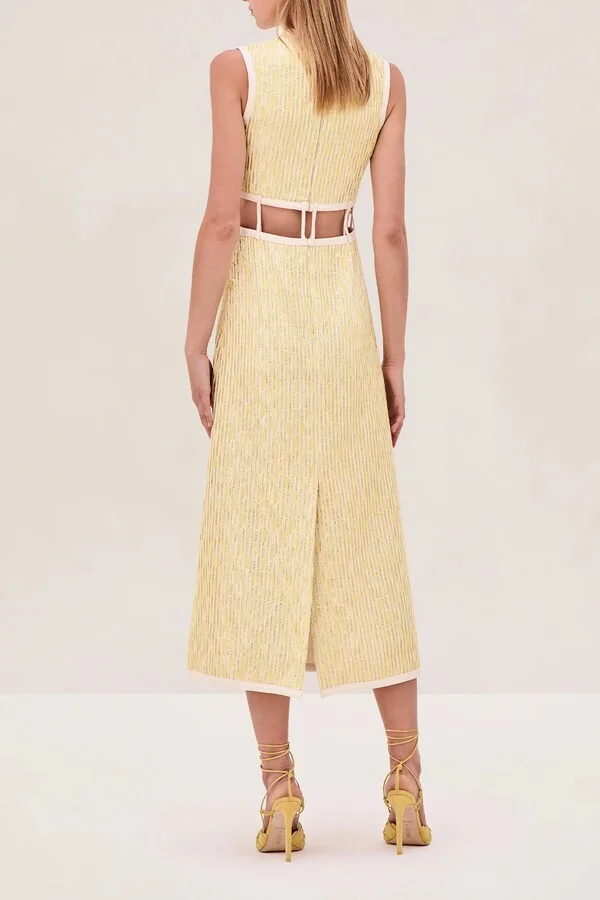 Renee Midi Dress in Gold - Image 2