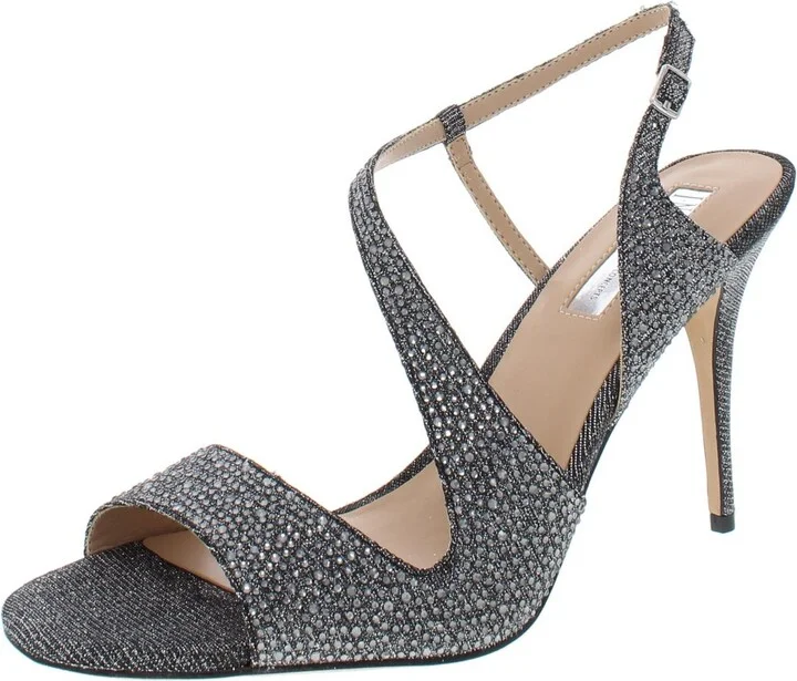 Renita2 Womens Metallic Studded Evening Sandals