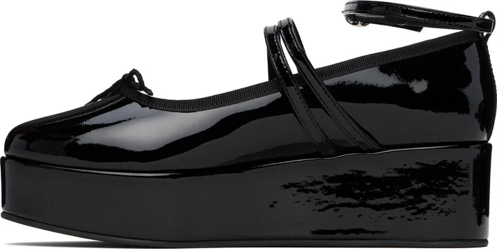Repetto Black Cendrillon Platform Mary Jane Heels - Image 3