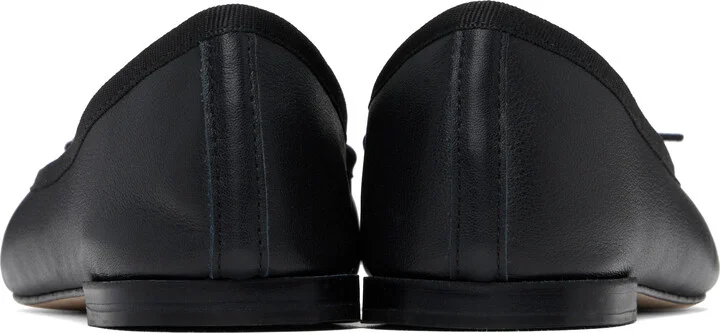 Repetto Black Flora Bi-Material Ballerina Flats - Image 2