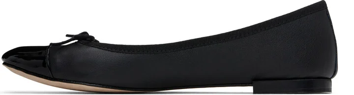 Repetto Black Flora Bi-Material Ballerina Flats - Image 3