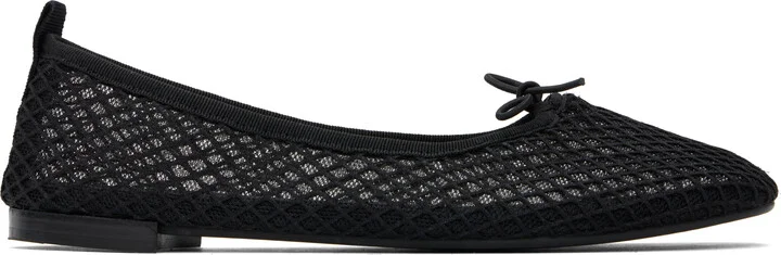 Repetto Black Garence Transparent Rubber Sole Ballerina Flats