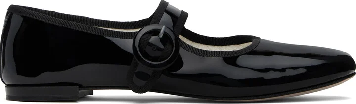 Repetto Black Georgia Mary Jane Ballerina Flats