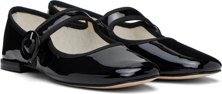 Repetto Black Georgia Square-Toe Mary Jane Ballerina Flats - Image 4