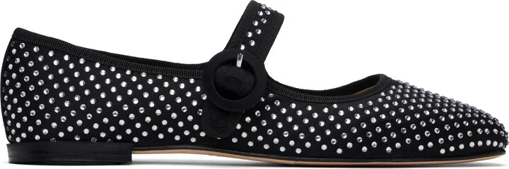 Repetto Black Georgia Square-Toe Mary Jane Ballerina Flats