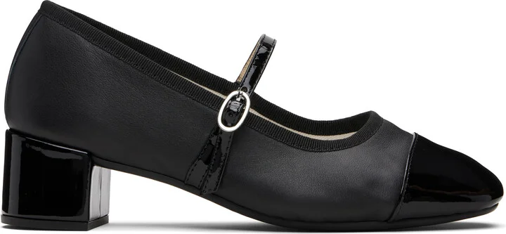 Repetto Black Georgiana 45 Mary-Jane Heels