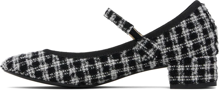Repetto Black & Gray Rose Mary Jane Heels - Image 3