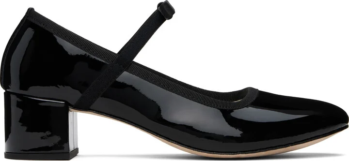 Repetto Black Guillemette Mary Jane Heels
