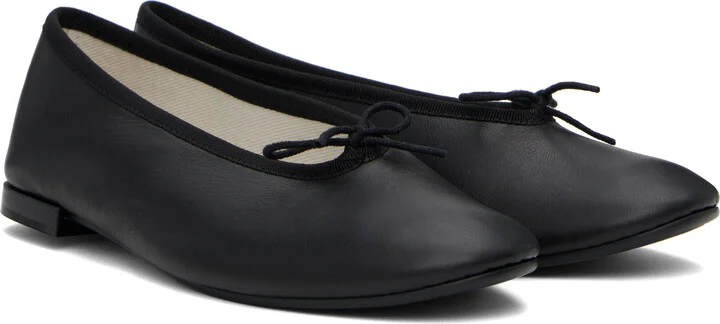 Repetto Black Lilouh Almond-Toe Ballerina Flats - Image 4