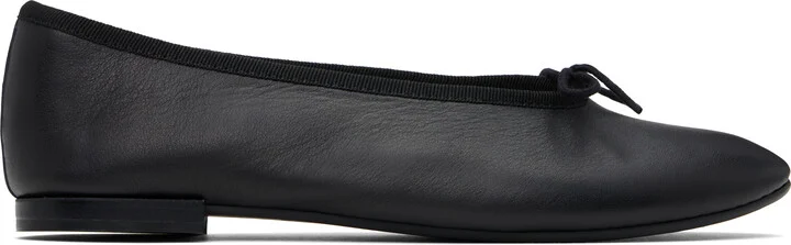 Repetto Black Lilouh Almond-Toe Ballerina Flats