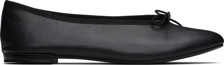 Repetto Black Lilouh Almond Toe Ballerina Flats