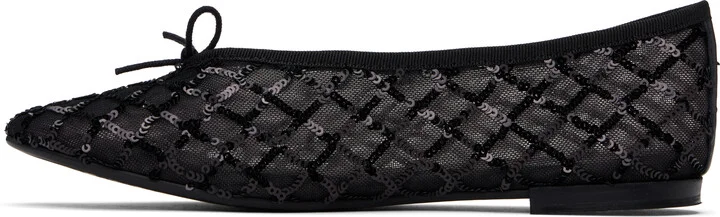 Repetto Black Lilouh Rubber Sole Ballerina Flats - Image 3