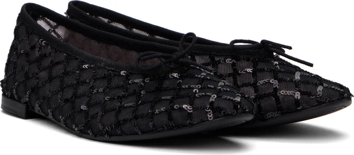Repetto Black Lilouh Rubber Sole Ballerina Flats - Image 4