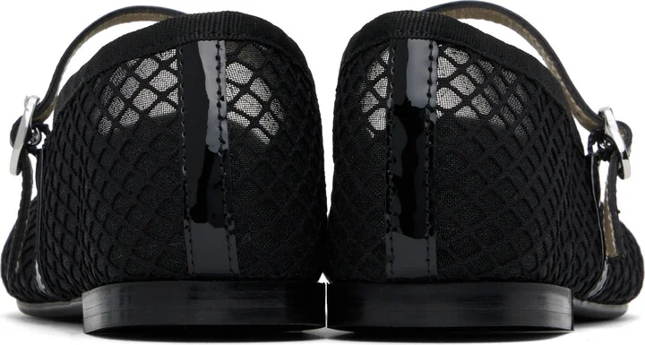 Repetto Black Mesh Georgiana Mary-Jane Ballerina Flats - Image 2