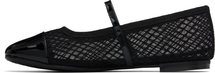 Repetto Black Mesh Georgiana Mary-Jane Ballerina Flats - Image 3