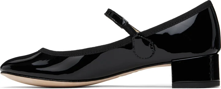 Repetto Black Rose Mary Jane Heels - Image 3