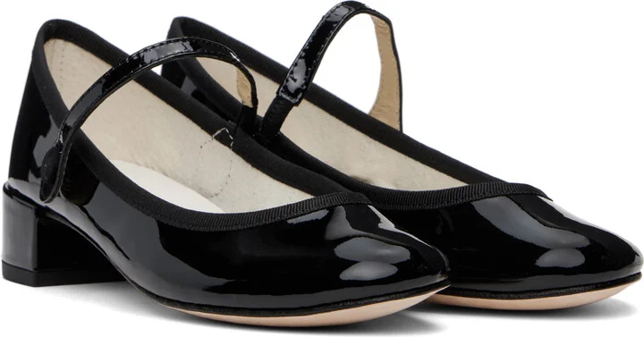 Repetto Black Rose Mary Jane Heels - Image 4