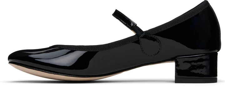 Repetto Black Rose Mary Jane Heels - Image 3